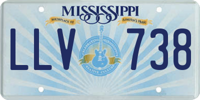 MS license plate LLV738
