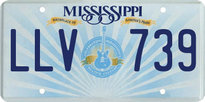 MS license plate LLV739