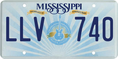 MS license plate LLV740