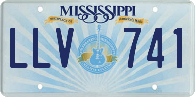 MS license plate LLV741