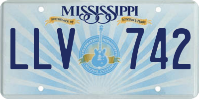 MS license plate LLV742
