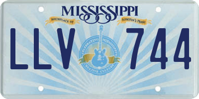 MS license plate LLV744