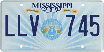 MS license plate LLV745