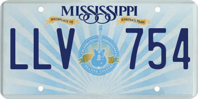 MS license plate LLV754