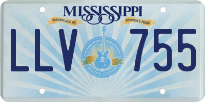 MS license plate LLV755
