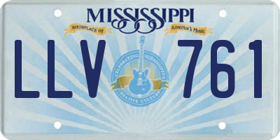 MS license plate LLV761