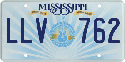 MS license plate LLV762