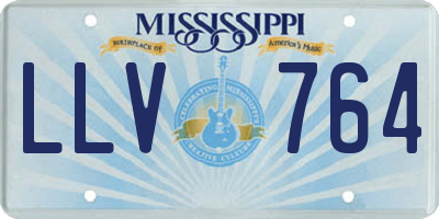 MS license plate LLV764