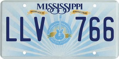 MS license plate LLV766