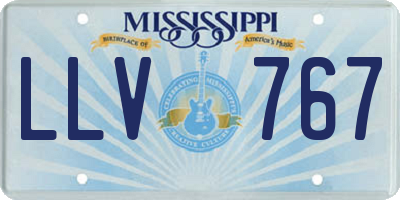 MS license plate LLV767