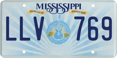 MS license plate LLV769