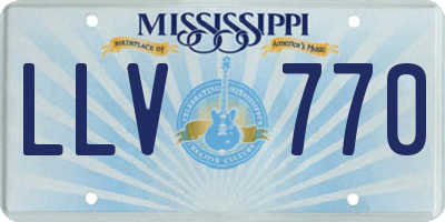 MS license plate LLV770