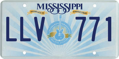 MS license plate LLV771