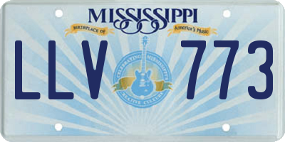 MS license plate LLV773