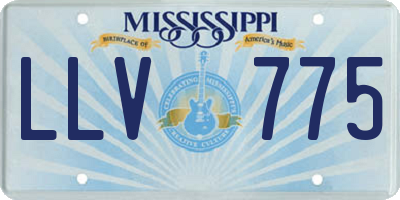 MS license plate LLV775
