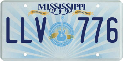 MS license plate LLV776