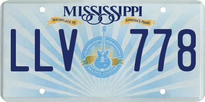 MS license plate LLV778