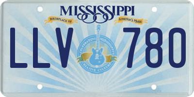 MS license plate LLV780
