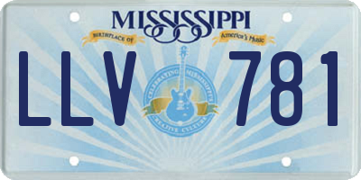 MS license plate LLV781