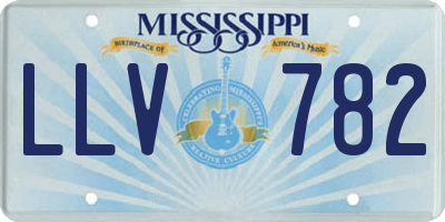 MS license plate LLV782