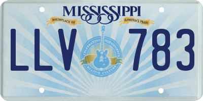 MS license plate LLV783