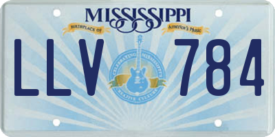 MS license plate LLV784