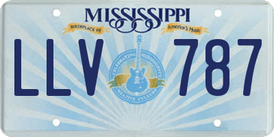 MS license plate LLV787