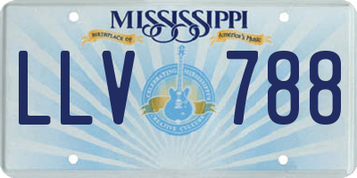MS license plate LLV788