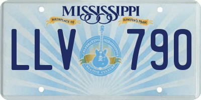 MS license plate LLV790