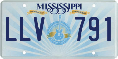 MS license plate LLV791