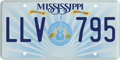 MS license plate LLV795