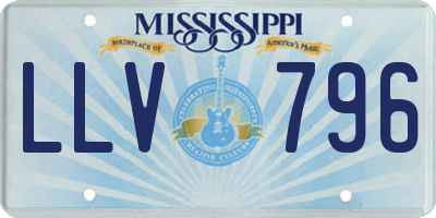 MS license plate LLV796