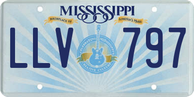 MS license plate LLV797