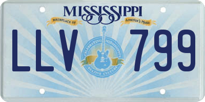 MS license plate LLV799