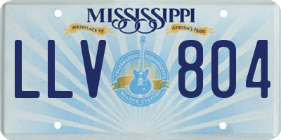 MS license plate LLV804
