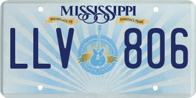 MS license plate LLV806