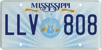 MS license plate LLV808