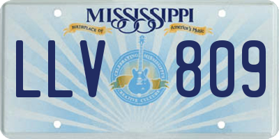 MS license plate LLV809
