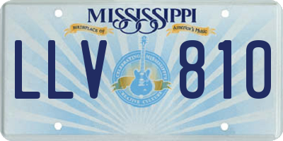 MS license plate LLV810