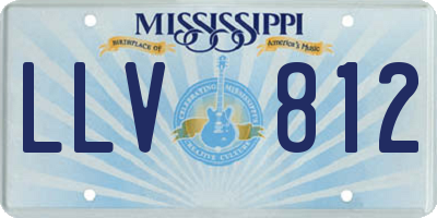 MS license plate LLV812