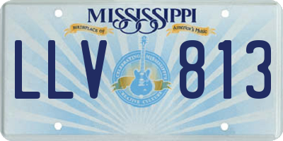 MS license plate LLV813