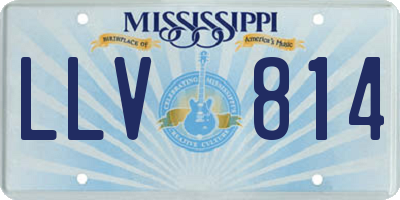 MS license plate LLV814
