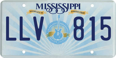 MS license plate LLV815