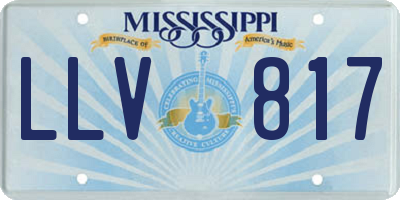MS license plate LLV817