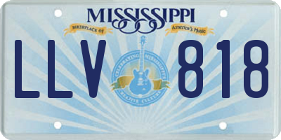 MS license plate LLV818