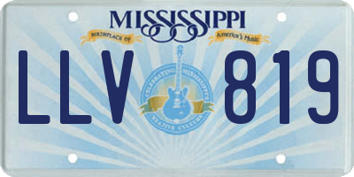 MS license plate LLV819