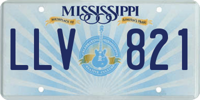 MS license plate LLV821