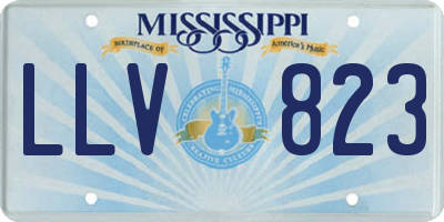 MS license plate LLV823