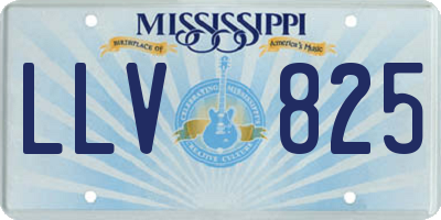 MS license plate LLV825