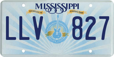 MS license plate LLV827